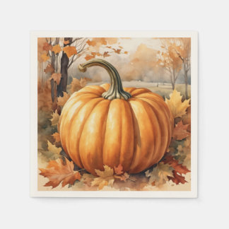 Autumn Fall Season Pumpkin Theme  Napkin