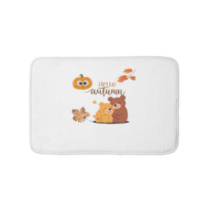 Autumn Fall Shirt, Thanksgiving Shirt, Fall Pumpki Bath Mat