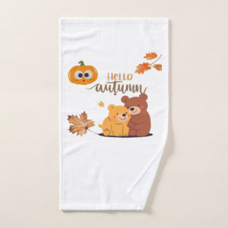 Autumn Fall Shirt, Thanksgiving Shirt, Fall Pumpki Hand Towel