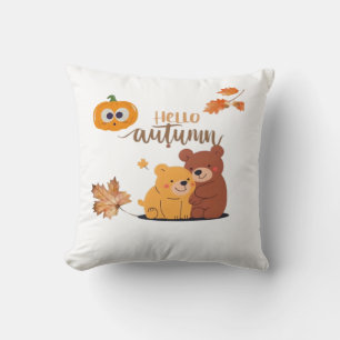 Autumn Fall Shirt, Thanksgiving Shirt, Fall Pumpki Throw Pillow