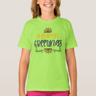 Autumn Fall Tee Shirt Autun Greetings Season