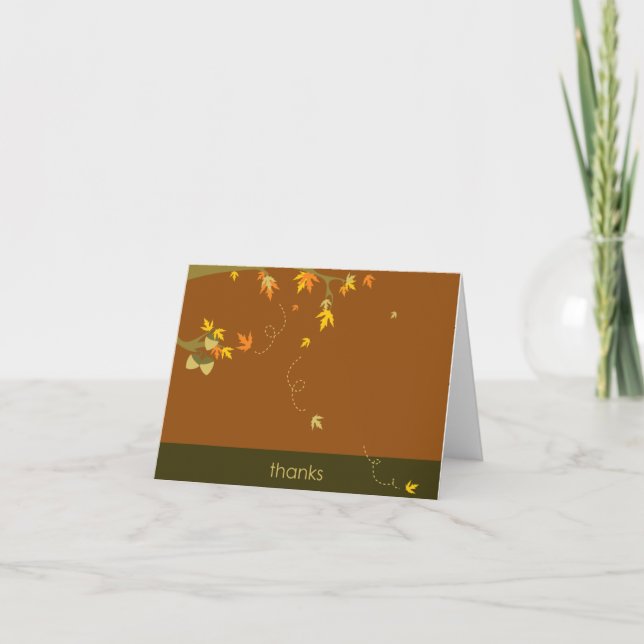 AUTUMN Fall Thank you note any occasion Card (Front)