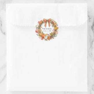 Autumn Fall Thanksgiving Custom Wedding Favor