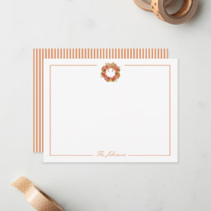 Autumn Fall Thanksgiving Personalized Stationery Card