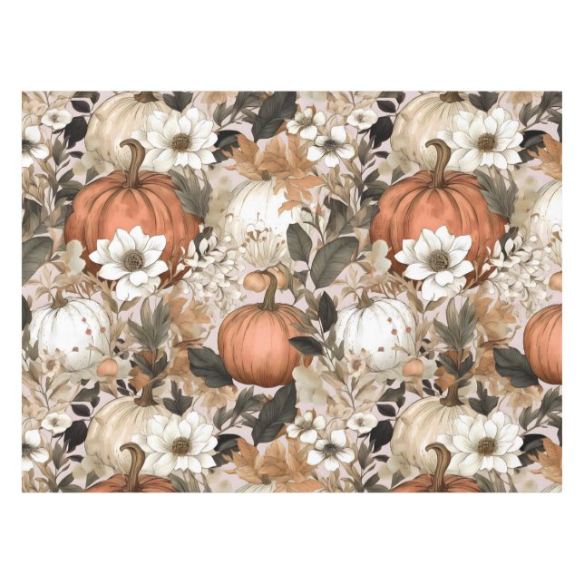 Autumn / Fall Thanksgiving pumpkins Tablecloth (Front (Horizontal))