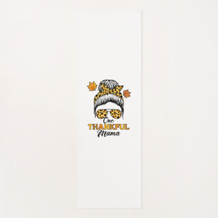 Autumn Fall Thanksgiving Shirts, One Thankful Mama Yoga Mat