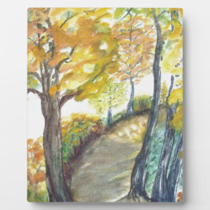 Autumn Fall Tree Leaves Art Painting Destiny Plaque