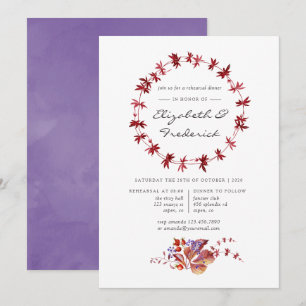 Autumn - Fall Watercolor Bridesmaids Luncheon Invitation