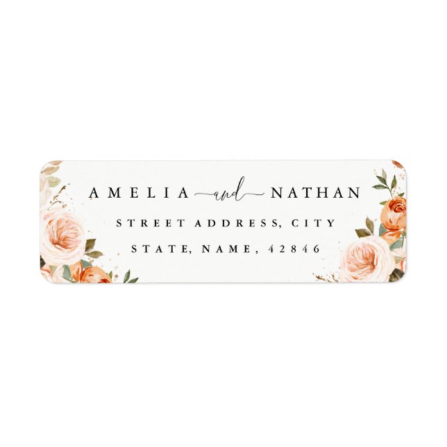 Autumn Fall Watercolor Flower Wedding (Front)
