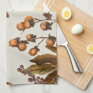 Autumn Fall Watercolor Foliage Leaves  Kitchen Towel