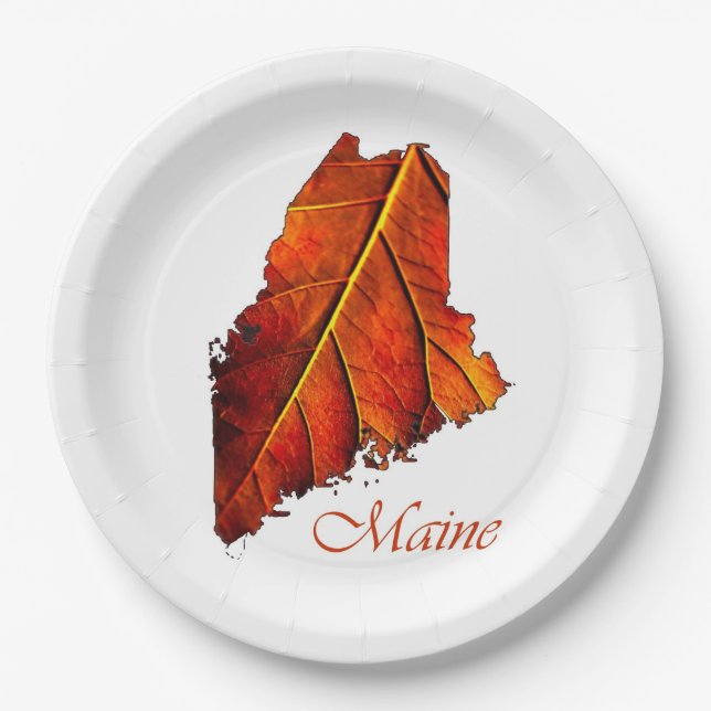 Autumn Fall Wedding Brown Rich Deep Rustic Colour Paper Plate (Front)