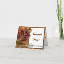 Autumn Fall wedding Thank You notecards
