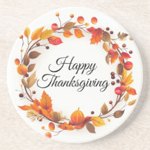 Autumn Fall Wreath Happy Thanksgiving