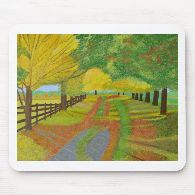 Autumn- Fallen Leaves Mouse Pad (Front)
