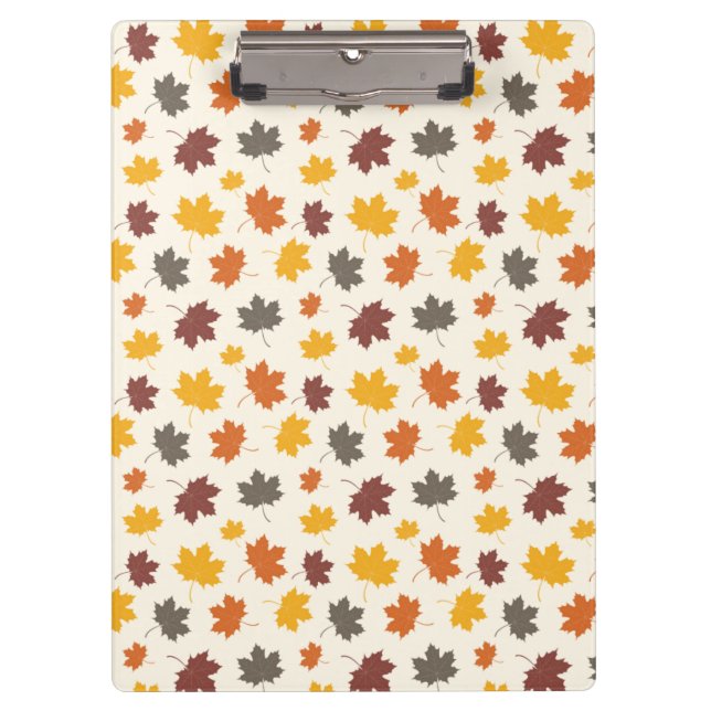 Autumn Falling Leaves Clipboard (Front)