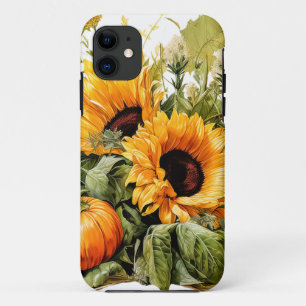 Autumn Falling Leaves Pumpkin iPhone 11 Case