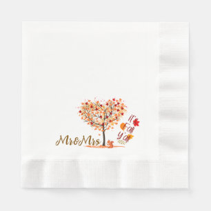 Autumn falls widding napkins 