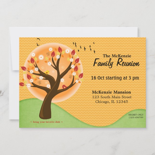 Autumn Family Reunion Invitation (Front)