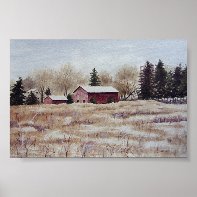 Autumn Farm Field- poster (Front)