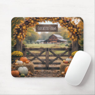 Autumn Farm Gate with Arch Mouse Pad