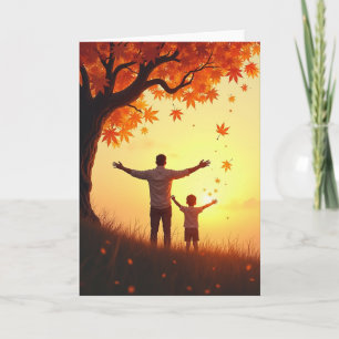 Autumn Fathers Day Scene Card