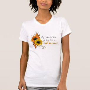 Autumn Favorite Time of Year Flowers T-Shirt 2