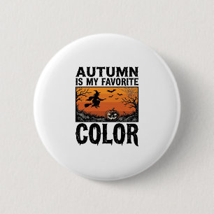 Autumn Favourite Colour Halloween Pumpkin Vector D 2 Inch Round Button