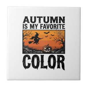 Autumn Favourite Colour Halloween Pumpkin Vector D Tile