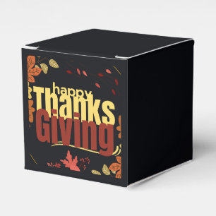 "Autumn Feast: Celebrate Thanksgiving with Us" Favor Box