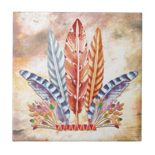 Autumn Feathers Tile
