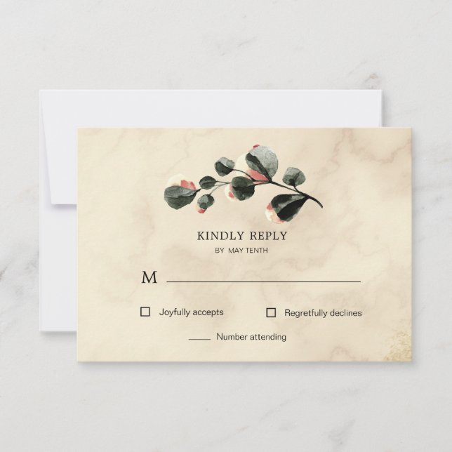 autumn feel floral RSVP Response Card (Front)