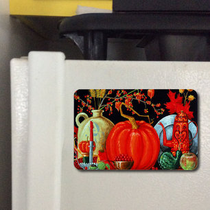 Autumn Festive Antique Painting Pumpkin Decoration Magnet