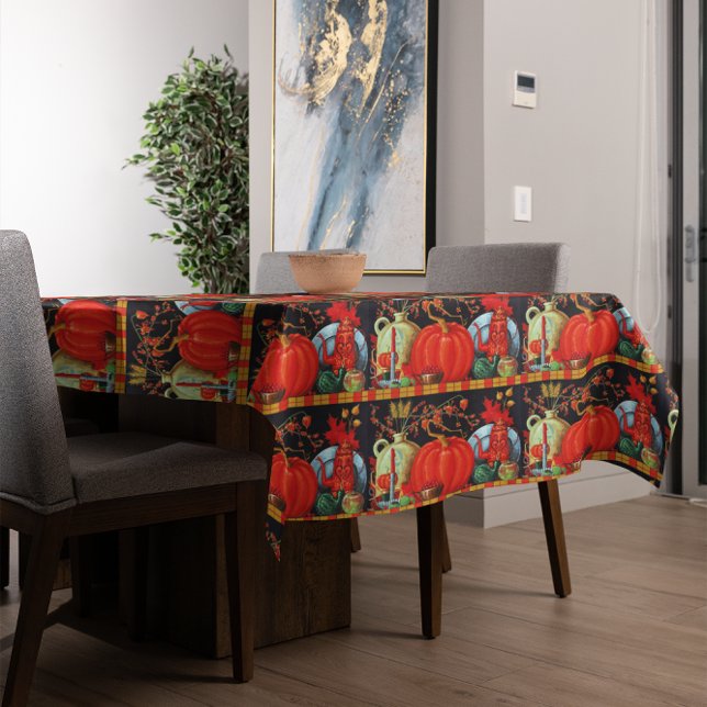Autumn Festive Antique Painting Pumpkin Decoration Tablecloth (Autumn Festive Antique Painting Pumpkin Decoration Tablecloth)