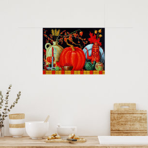 Autumn Festive Table 24x18 Poster