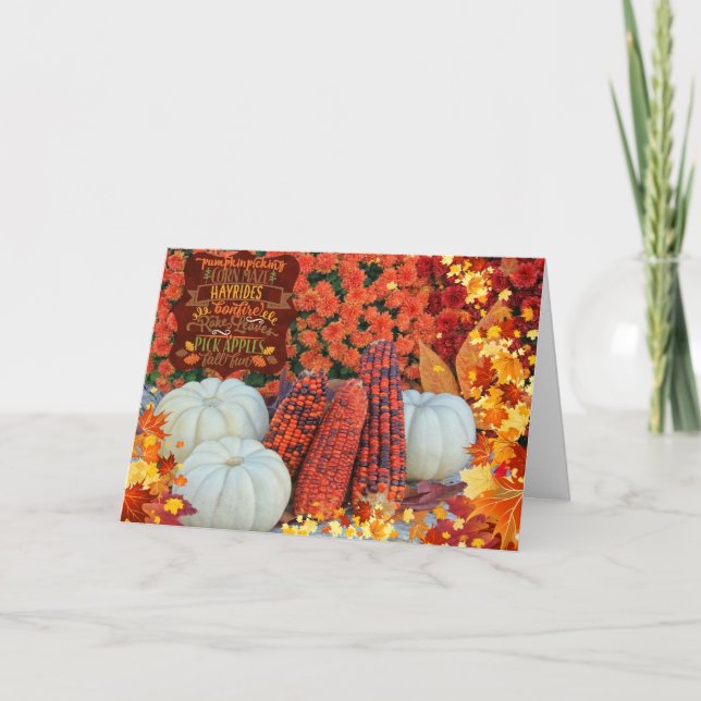 Autumn Festivities Greeting Card (Front)