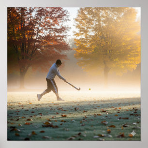 Autumn Field Hockey Poster