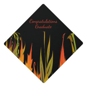Autumn Fire Graduation Cap Topper