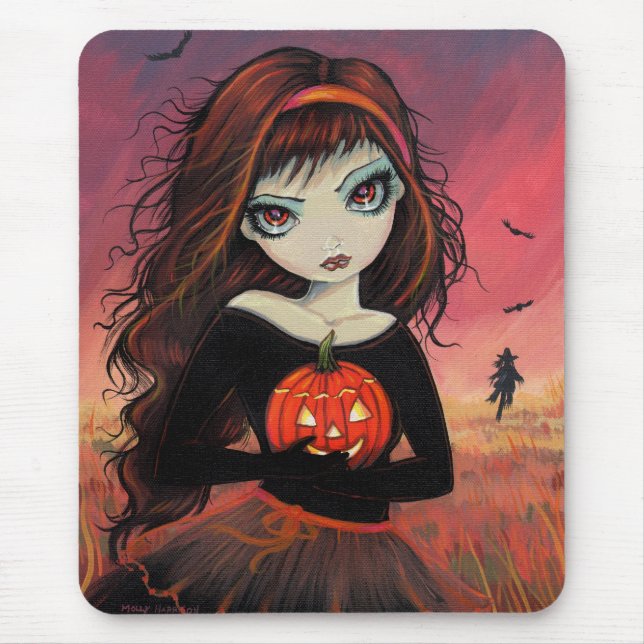 Autumn Fire Halloween Mousepad (Front)