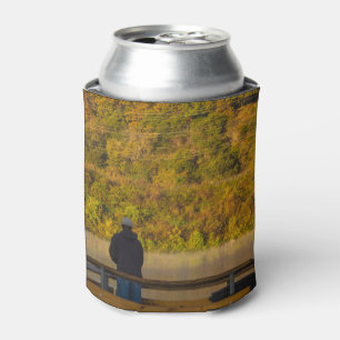 Autumn Fishing Lake Springfield Can Cooler