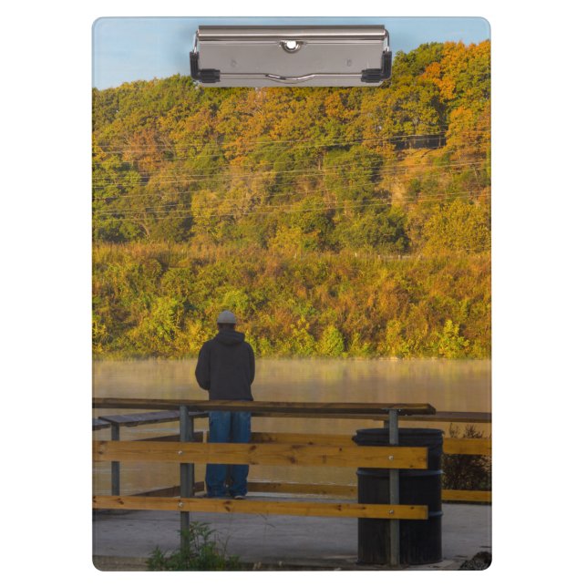 Autumn Fishing Lake Springfield Clipboard (Front)