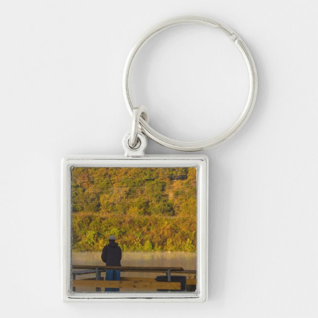 Autumn Fishing Lake Springfield Keychain (Front)