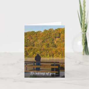 Autumn Fishing Lake Springfield Thinking Of You Card