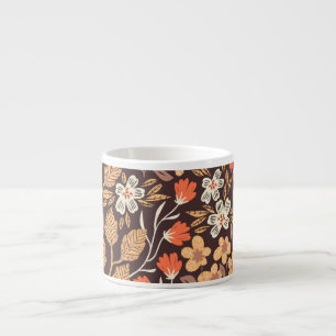 Autumn Flora: Vintage Seamless Pattern Espresso Cup
