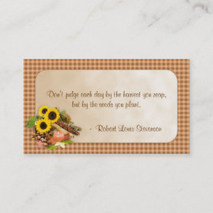 Autumn Floral Arangement Info Business Card