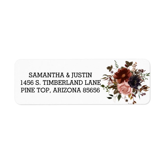 Autumn Floral Bouquet Halloween Wedding Return  (Front)