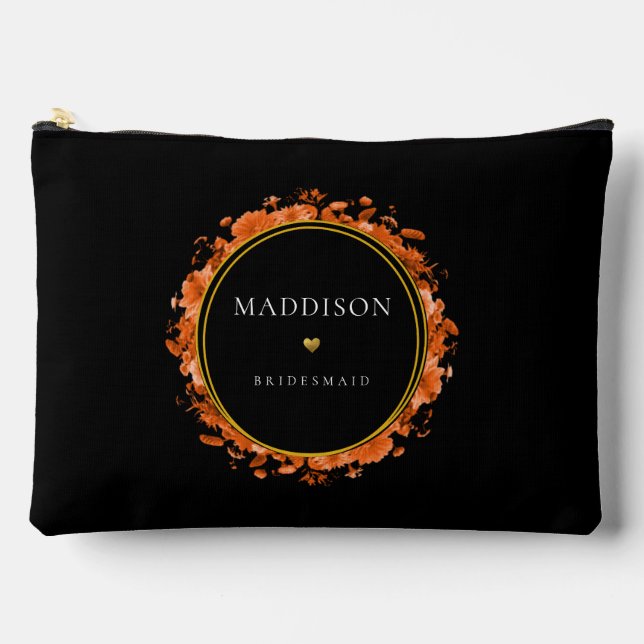 Autumn Floral Bridesmaid Accessory Pouch (Front)