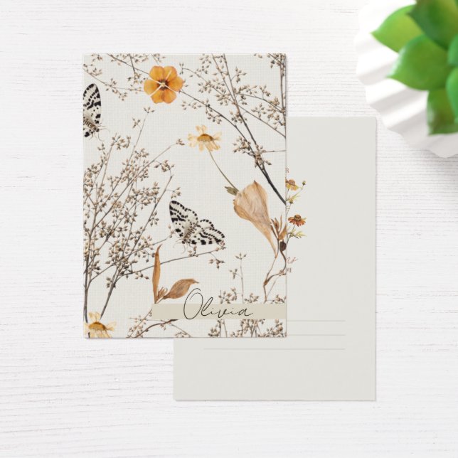 Autumn Floral Butterfly Paper Sheet (Bureau)
