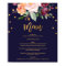 Autumn Floral Dinner Menu