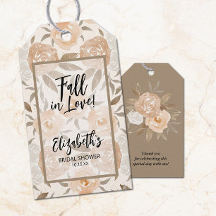 Autumn Floral Favour Gift Tags