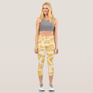 Autumn Floral High-Waisted Capris